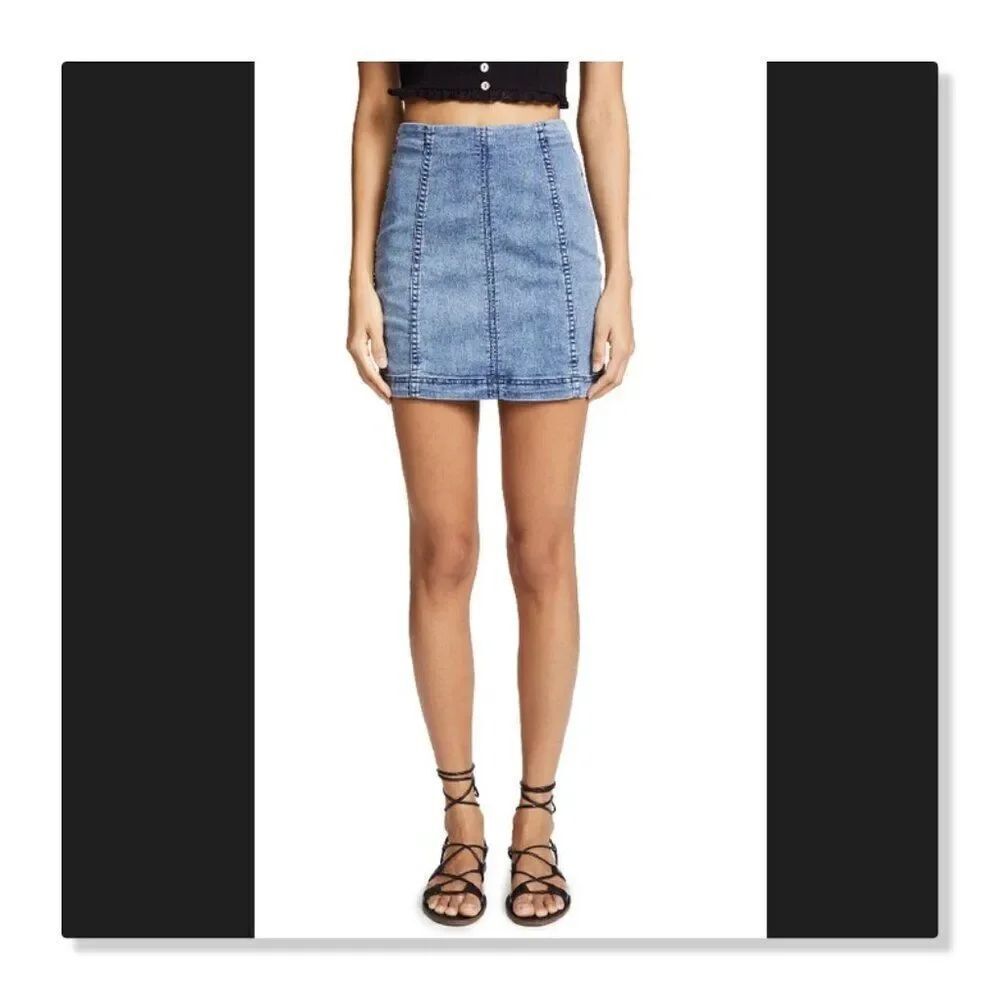 💗 FREE PEOPLE 💗 Modern Femme Denim Mini Skirt - [Size 12]